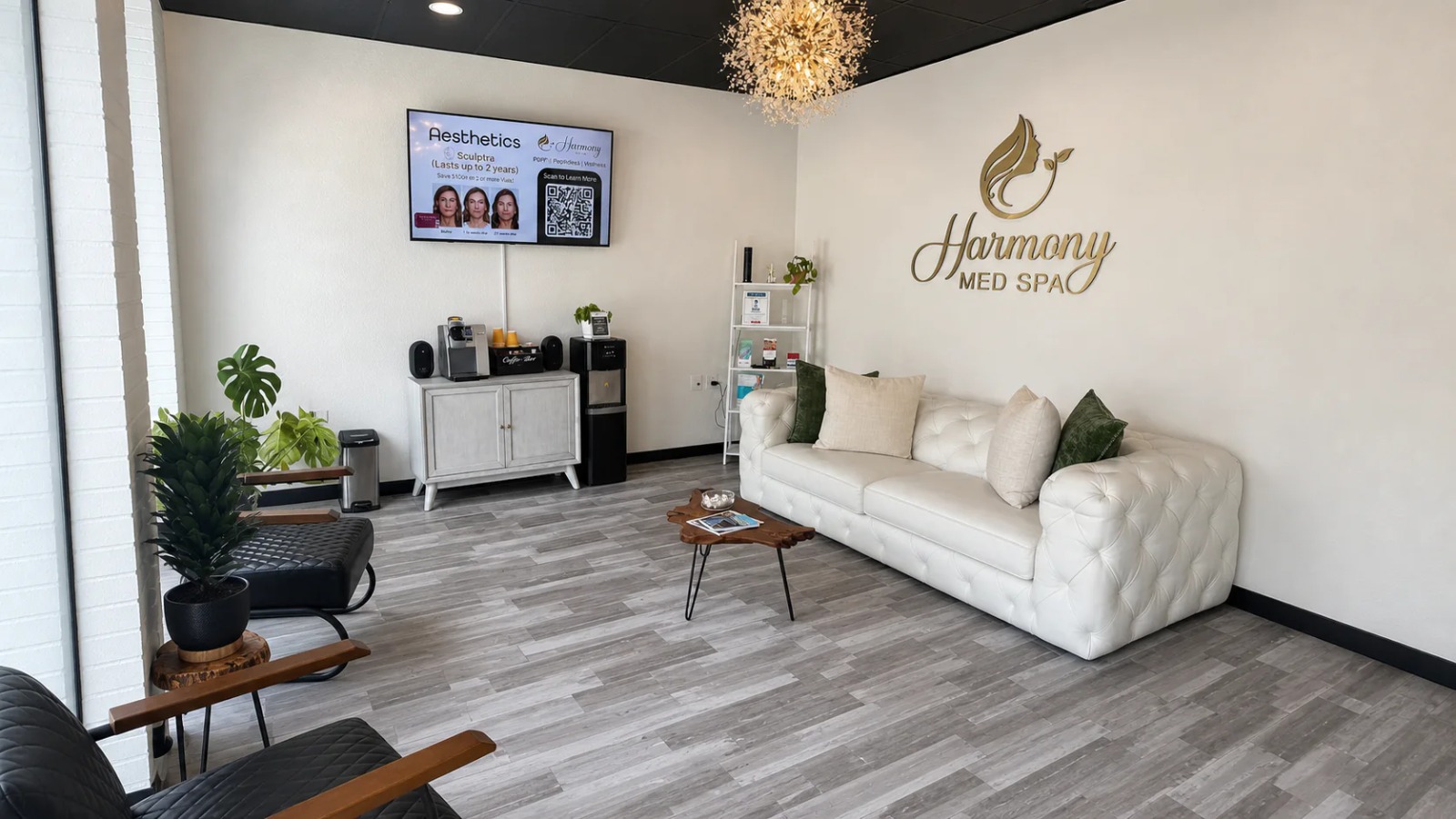 Reception area of Harmony MedSpa